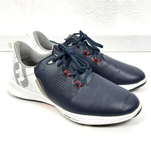 FootJoy Mens 10.5 Fuel Sport Spikeless Golf Soes Sneakers Navy Blue White 55442